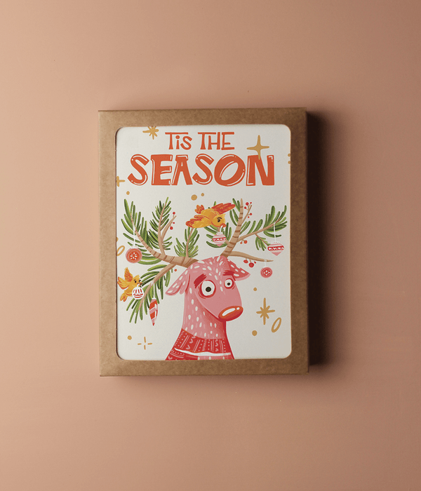 Festive Reindeer, Boxed Set of 8