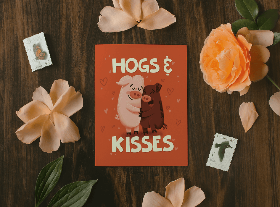 Hogs & Kisses Card