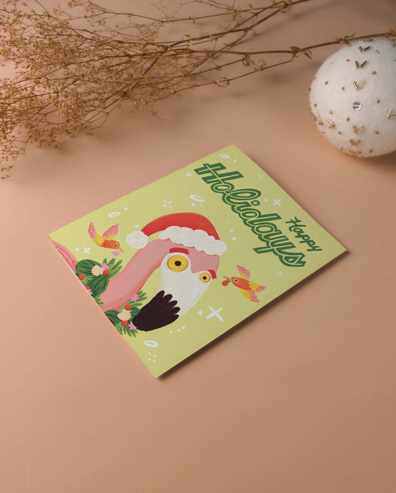 Holiday Flamingo Card