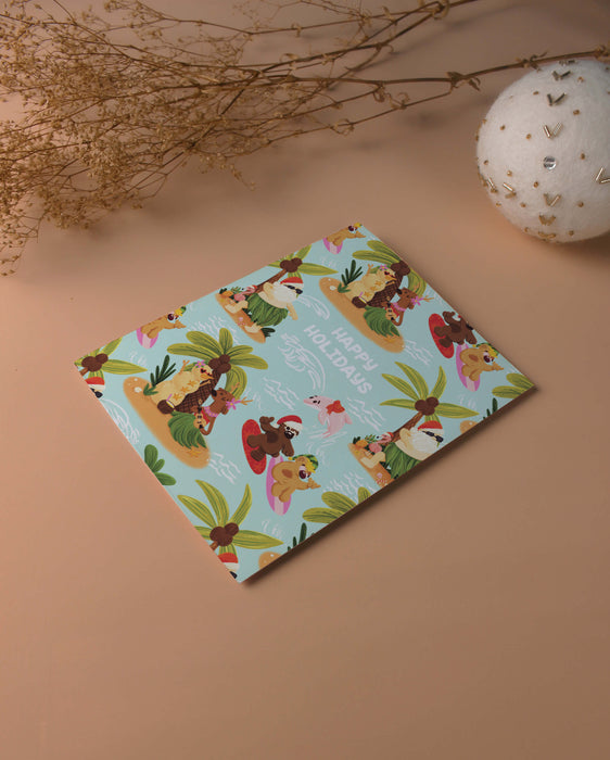 Surfing Christmas Card